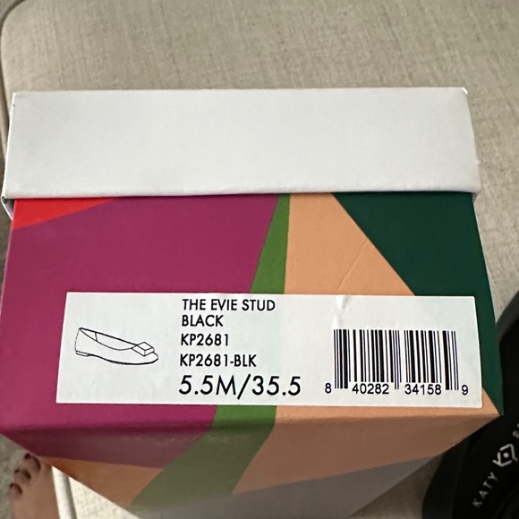 Katy Perry Black Loafers with Silver Square Detail - Picture 5 of 8